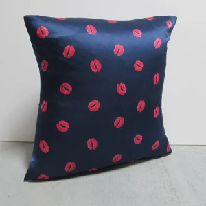 Blue 18 x 18 Kiss Print Pillow