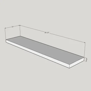 Shelf Paintable 58 x 13