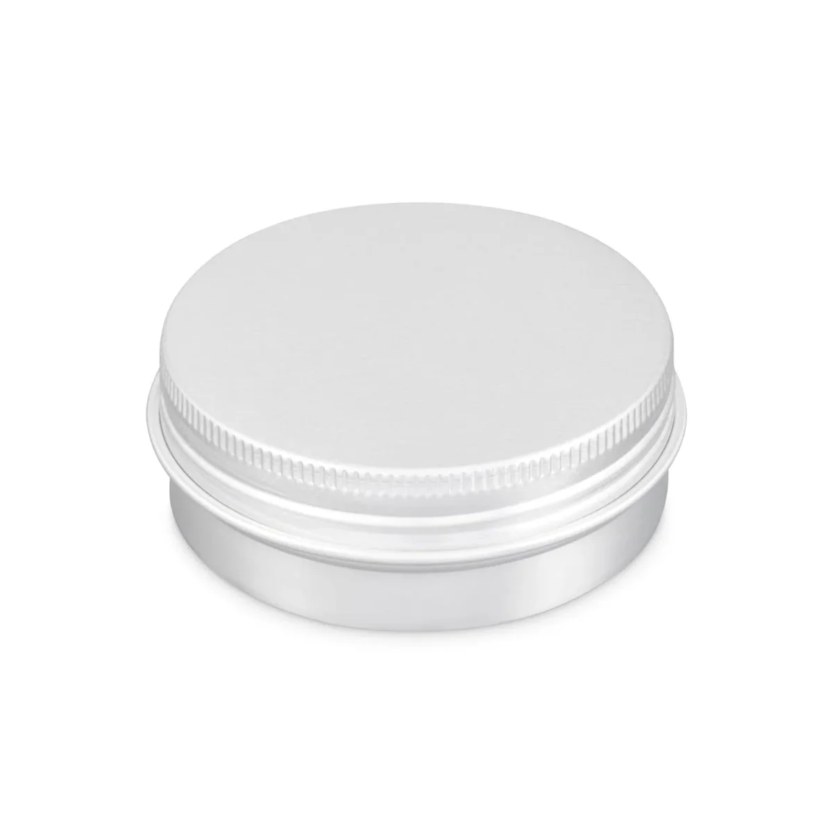 Round Aluminium Tin Container With EPE Lined Screw Lid In Silver Or Black - Image 9